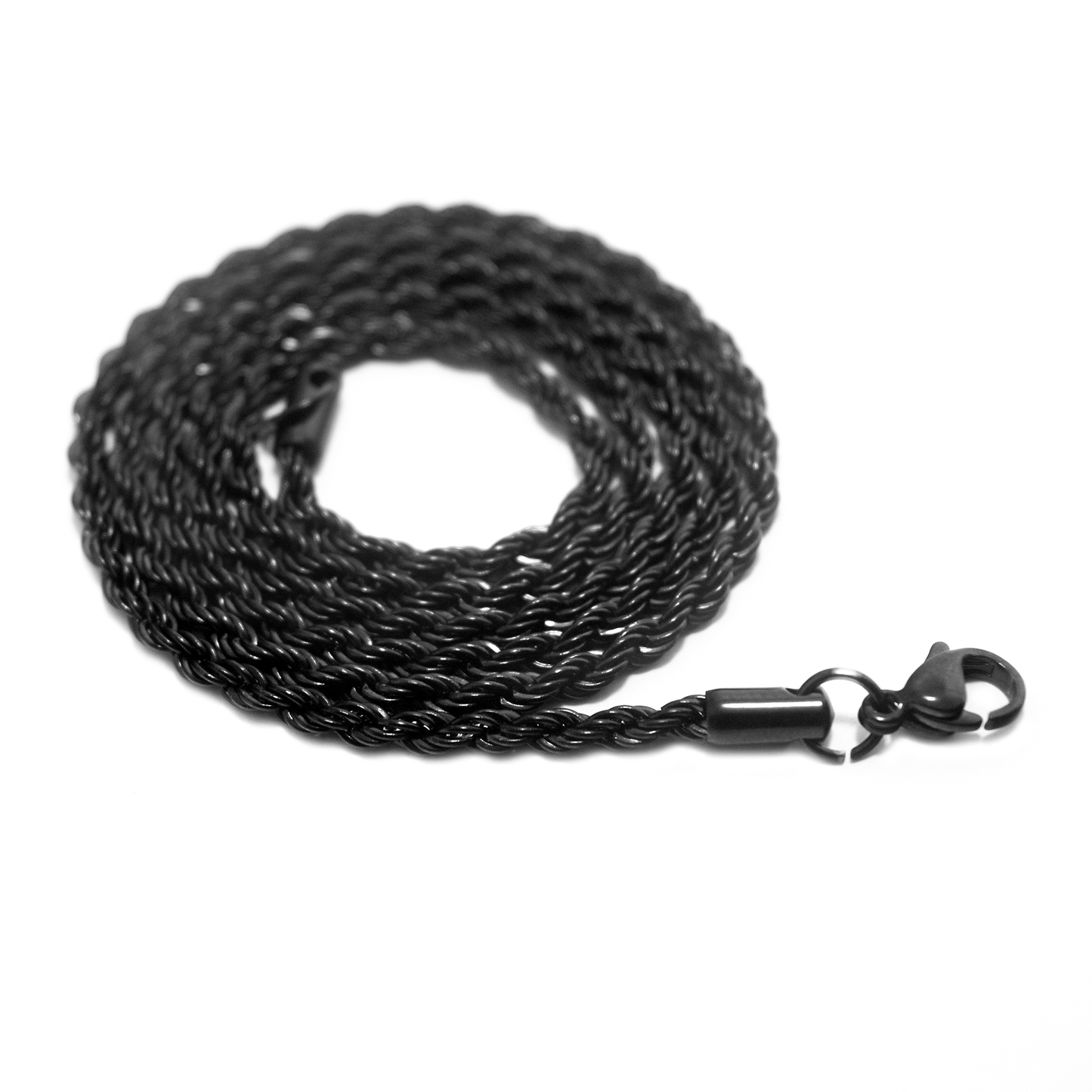 Black Twisted Chain Necklace S1010