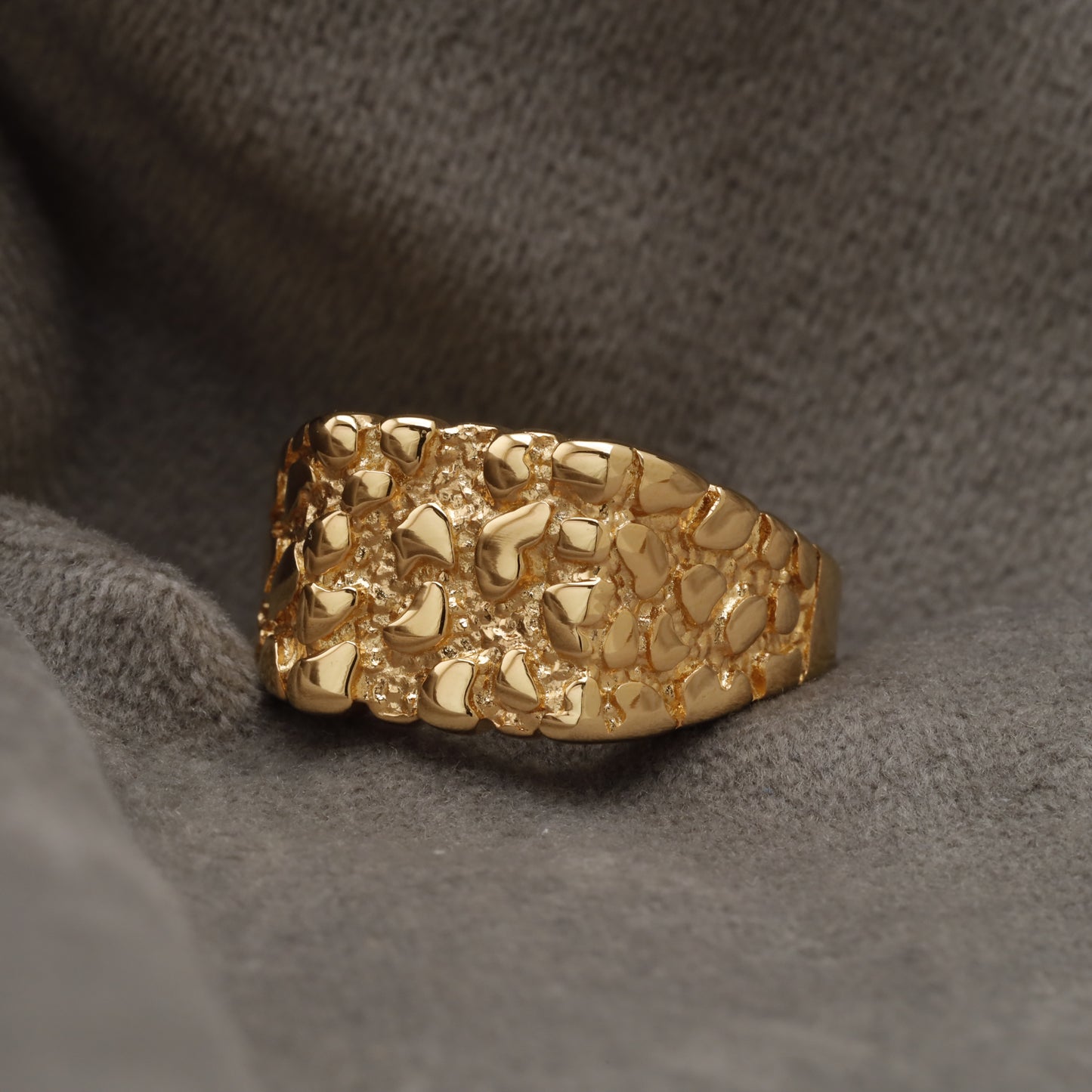 Nugget Golden Stainless Steel  Ring R2