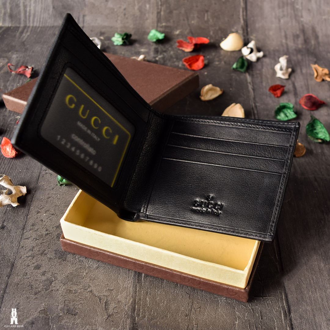 Gucci Black Leather Wallet W1