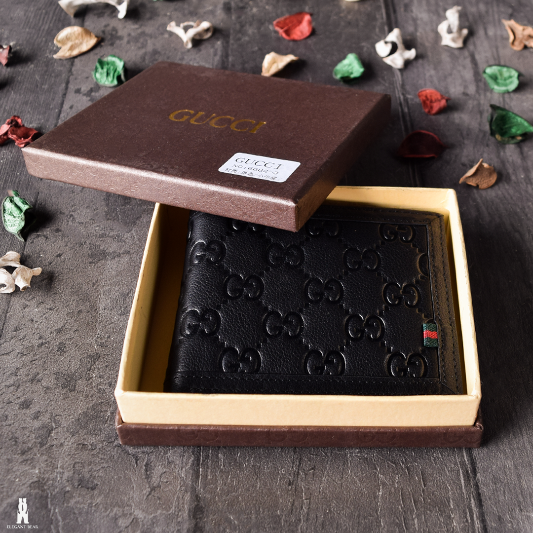 Gucci Black Leather Wallet W1