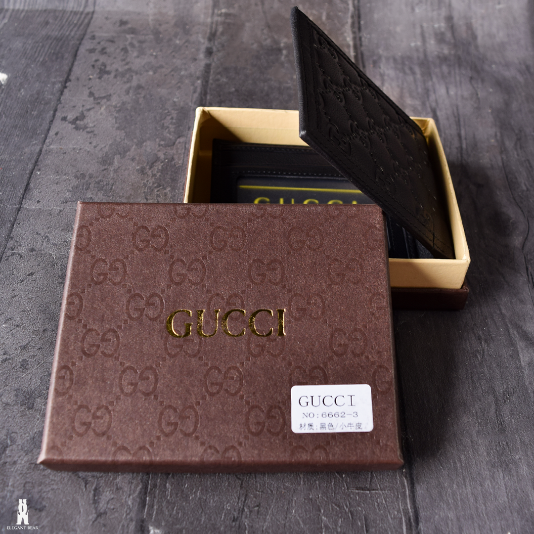 Gucci Black Leather Wallet W1