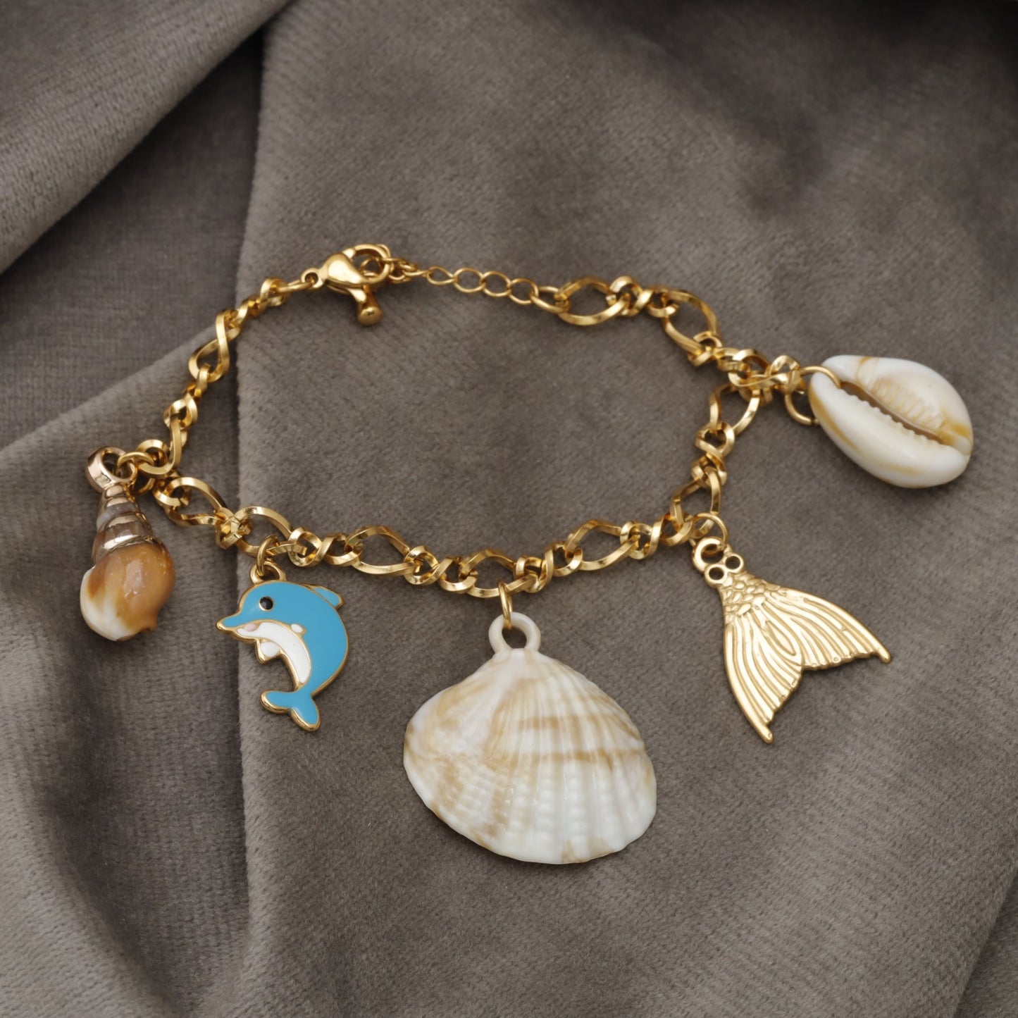 Mermaid and Shell Charm Bracelet KAR90